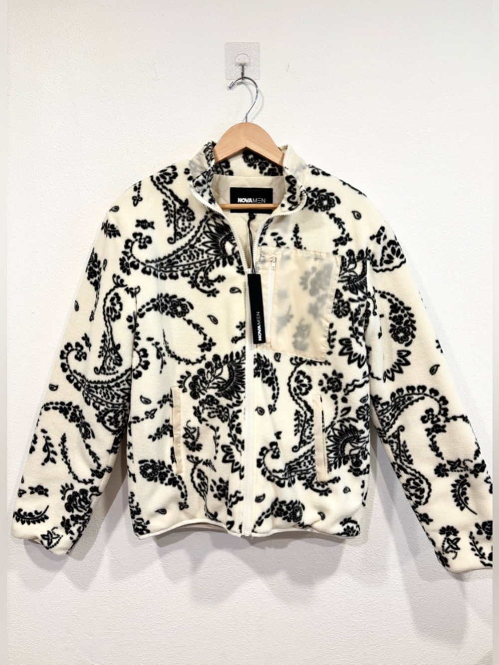 fashion nova — going up paisley printed fleece jacket